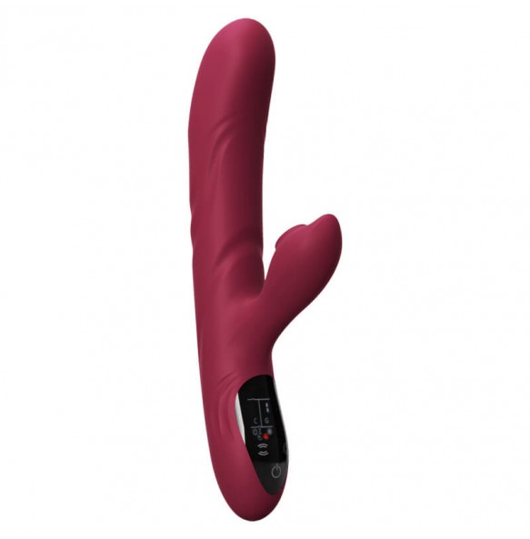 MizzZee - Touchscreen Heating Suction Retractable Wand Vibrator (Chargeable - Red)